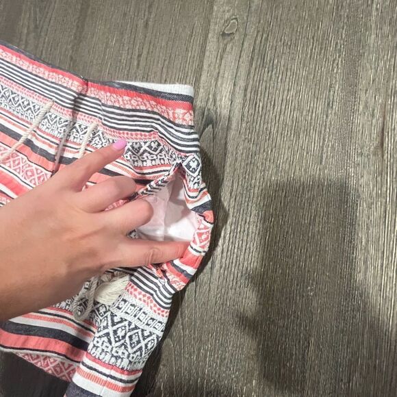 Loft The Rivera Short Pink Black Aztec Print Cotton Size 4 - Picture 4 of 8